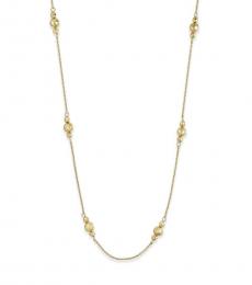Gold Organic Bead Illusion Necklace