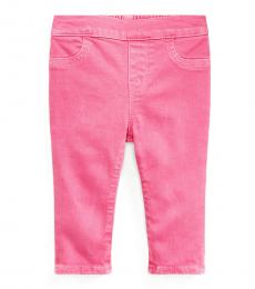 Ralph Lauren Baby Girls Pink Aubrie Denim Leggings