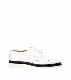 White Perforated Lace Ups