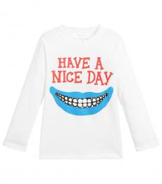 Stella McCartney Girls White Graphic T-Shirt