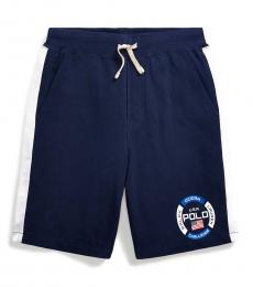 Ralph Lauren Boys Newport Navy Mesh Graphic Shorts