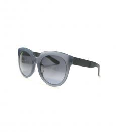 Bottega Veneta Blue-Black Square Oversized Sunglasses