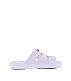 Dolce & Gabbana White Front Leather Sandals