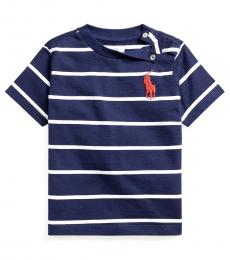Ralph Lauren Baby Boys Newport Navy Jersey Crewneck T-Shirt