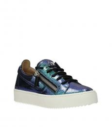 Multicolor Fabric Low Top Sneakers