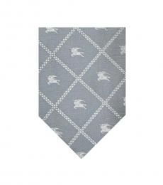 Grey Plaids Logo Tie