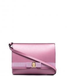 Salvatore Ferragamo Light Purple Vara Bow Small Crossbody Bag