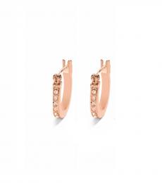 Rose Gold Pave Signature Huggie Earrings