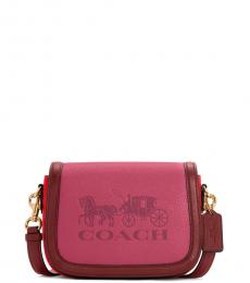 Coach Pink Horse & Carriage Small Crossbody Bag