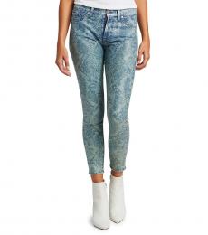 7 For All Mankind Light Blue Mid-Rise Ankle Skinny Jeans