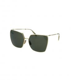 Celine Green Gold Square Sunglasses