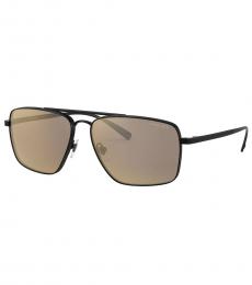 Versace Black Gold Mirror Sunglasses