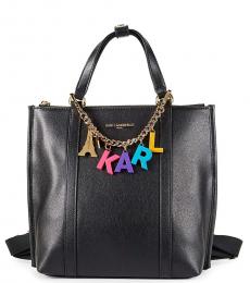 Karl Lagerfeld Black Simone Medium Backpack