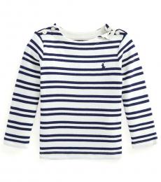 Ralph Lauren Baby Boys French Navy Striped T-Shirt