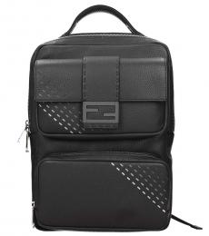 Fendi Black Solid Large Backpack