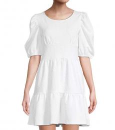 White Tiered Mini Dress