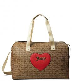 Juicy Couture Khaki Valentine's Day Large Duffle Bag