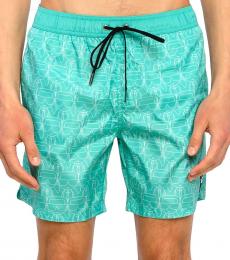 Karl Lagerfeld Dark Blue All Over Printed Carry Over Swim Shorts