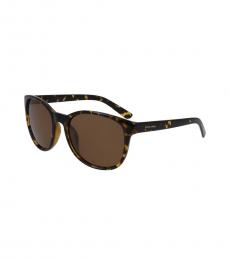 Cole Haan Brown Polarized Round Sunglasses