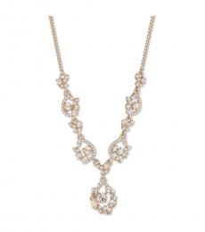 Givenchy Silver Cluster Y Necklace