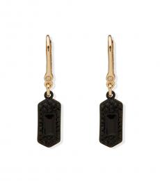 DKNY Golden Black Drop Earrings