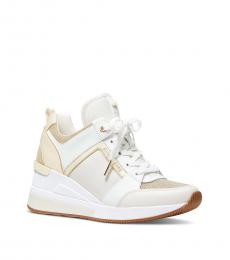 Michael Kors Pale Gold Logo Trainer Sneakers