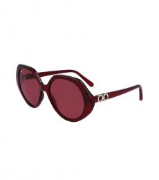 Ferragamo Red Geometric Sunglasses