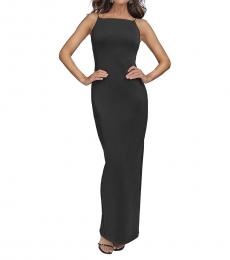 DKNY Black Boatneck Sleeveless Sheath Dress
