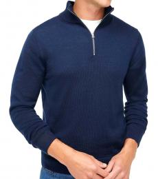 Navy Blue Half Zip Sweater