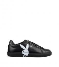 Black White Low Top Bunny Sneakers
