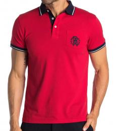 Roberto Cavalli Red Short Sleeve Polo