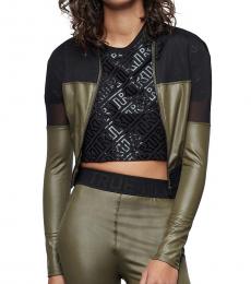 True Religion Green Performance Mesh Crop Jacket