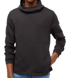 Black Double-Knit Performance Hoodie