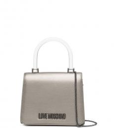 Love Moschino Grey Logo Mini Satchel