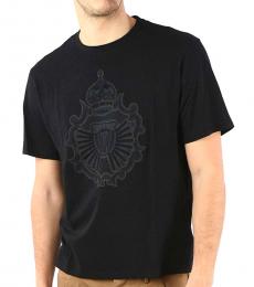 Black Printed Loose Fit T-Shirt