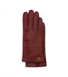 Coach Cherry Red Horse & Carriage Plaque Gloves