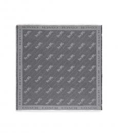 Grey Horse And Carriage Print Scarf