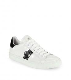 Cavalli Class White Colorblock Leather Sneakers