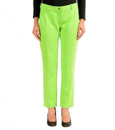 Versace Collection Green Stretch Casual Pants