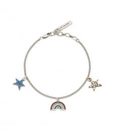 Marc Jacobs Silver Rainbow Star Charms Bracelet