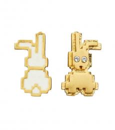 Tory Burch Golden Rabbit Stud Earrings