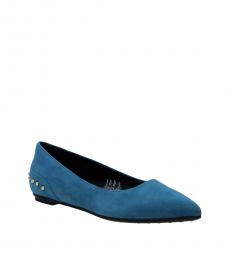 Tod's Blue Pointed Toe Ballerinas