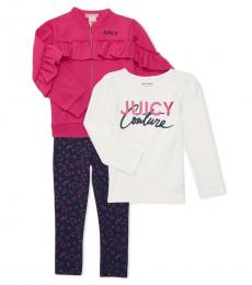 Juicy Couture 3 Piece Jacket/Top/Pants Set (Little Girls)