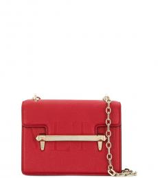 Valentino Garavani Red Embossed Logo Small Crossbody