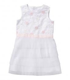 BCBGirls Little Girls White Floral Tiered Dress