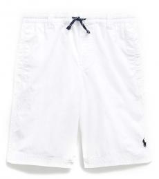 Ralph Lauren Boys White Twill Drawstring Shorts