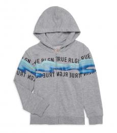 True Religion Little Boys Grey Logo Graphic Hoodie