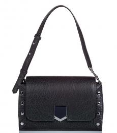 Jimmy Choo Black Locket Studs Medium Shoulder Bag