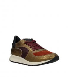 Philippe Model Gold Vintage Sporty Sneakers