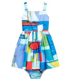 Ralph Lauren Baby Girls Blue Nautical Dress